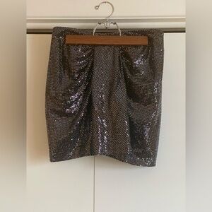 NWT Zara Black Sequin Mini Skirt